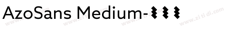 AzoSans Medium字体转换